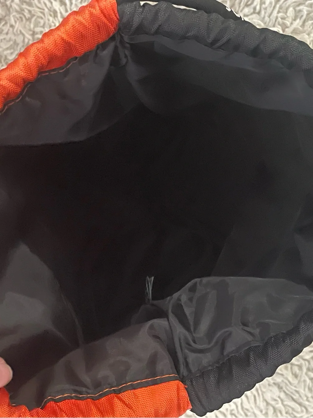 Universal Orange and Black Bowser Graphic Drawstring Backpack